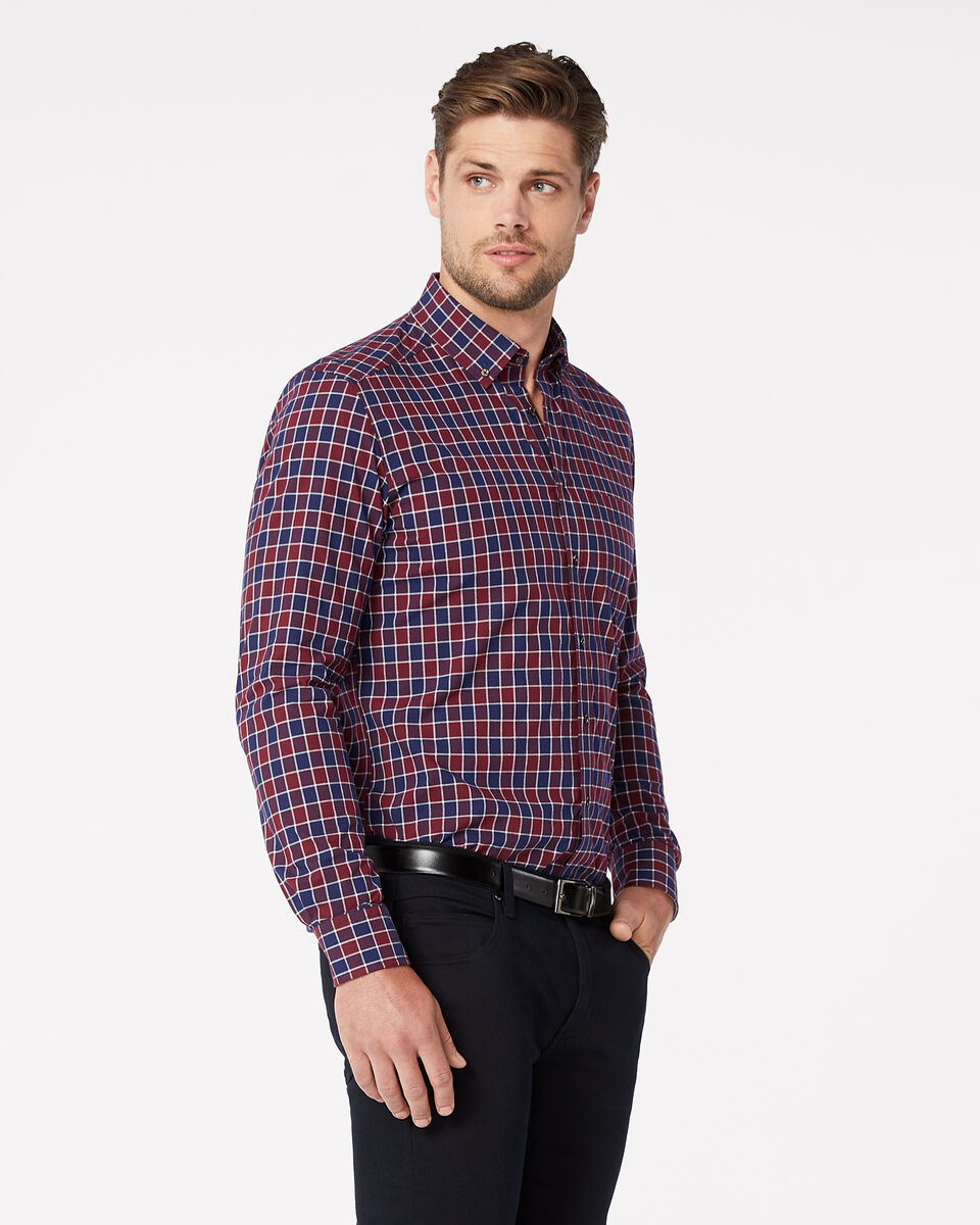 Pero Shirt, Navy/Burgundy, hi-res